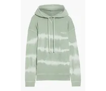 The Ecosoft oversized tie-dyed organic cotton-blend fleece hoodie - Green