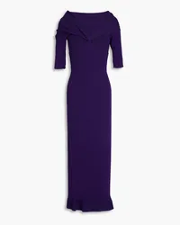 Philosophy Di Lorenzo Serafini Off-the-shoulder ribbed-knit midi dress - Purple Purple