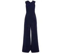 Etna pleated stretch-crepe jumpsuit - Blue