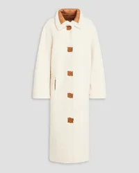 STAND Kenca reversible faux shearling coat - White White