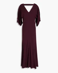 Victoria Beckham Crepe midi dress - Burgundy Burgundy