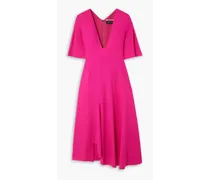 Botez draped wool-crepe midi dress - Pink