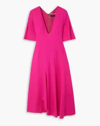 Roland Mouret Botez draped wool-crepe midi dress - Pink Pink