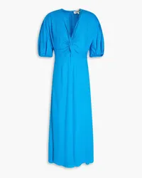 Diane von Furstenberg Majorie twisted woven midi dress - Blue Blue