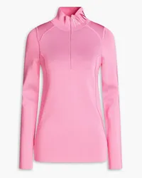 Nina Ricci Embroidered stretch-ponte zip-up sweater - Pink Pink