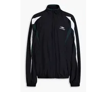 Balenciaga Oversized color-block shell zip-up jacket - Black Black