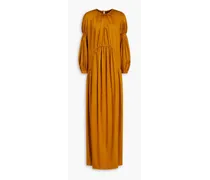 Pleated Tencel-blend™ maxi dress - Yellow