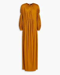 Mother of Pearl Pleated Tencel-blend™ maxi dress - Yellow Yellow