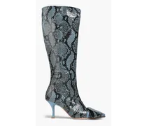 Elaphe knee boots - Blue