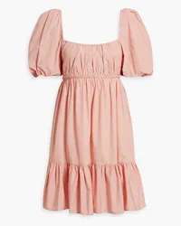 Derek Lam Ada ruffled cotton-poplin mini dress - Pink Pink