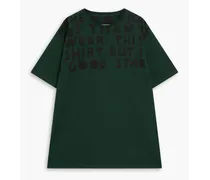 Printed cotton-jersey T-shirt - Green