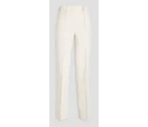 Le Pantalon Camargue slub wool-blend straight-leg pants - White