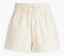 Cotton-poplin shorts - Neutral