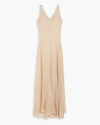 Solid and Striped The Koko metallic crochet-knit maxi dress - Neutral Neutral