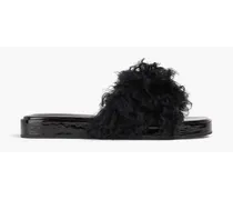 Shearling slides - Black