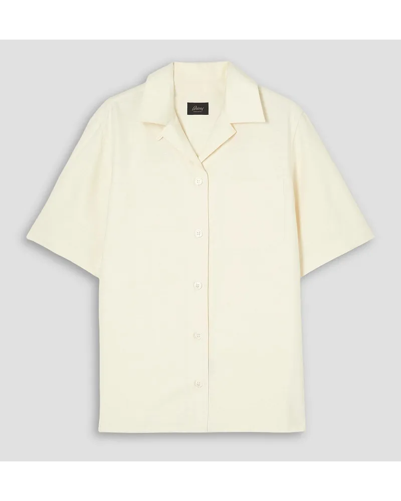 Brioni Silk-canvas shirt - White White