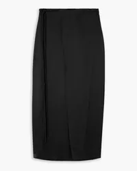 Nanushka Satin wrap midi skirt - Black Black