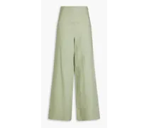 Aurel linen wide-leg pants - Green