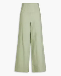 NICHOLAS Aurel linen wide-leg pants - Green Green