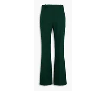 Wool-gabardine flared pants - Green