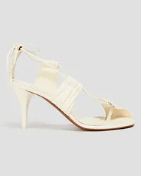 NEOUS Gathered leather sandals - White White