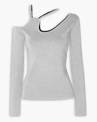 J.W.Anderson Cutout metallic stretch-knit top - Metallic Metallic