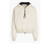 Brunello Cucinelli French cotton-blend terry zip-up hoodie - Neutral Neutral