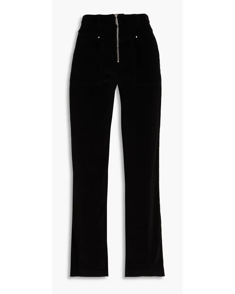 ba&sh Fare cotton-corduroy straight-leg pants - Black Black