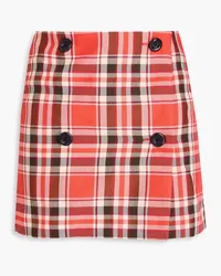 Acne Studios Checked cotton-blend mini skirt - Red Red