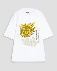 Jacquemus Soalheiro embroidered printed cotton-jersey T-shirt - Yellow Yellow