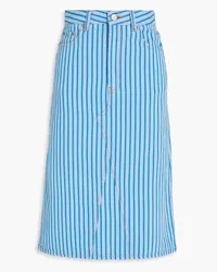 Ganni Striped denim skirt - Blue Blue