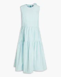 RED Valentino Gathered taffeta midi dress - Blue Blue