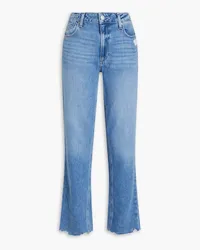 Paige Noella distressed high-rise straight-leg jeans - Blue Blue