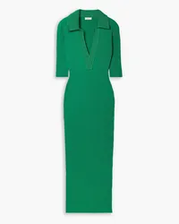 A.L.C. Adrian crochet-trimmed ribbed-knit midi dress - Green Green