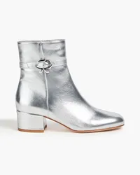 Gianvito Rossi Metallic leather ankle boots - Metallic Metallic