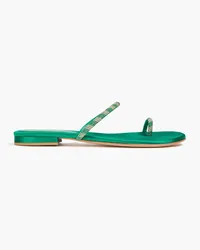 Gianvito Rossi Tecla 05 bead-embellished suede sandals - Green Green