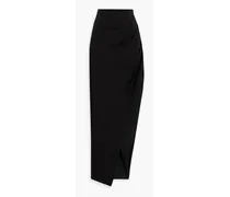 Selah asymmetric pleated jersey skirt - Black