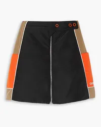 Ganni Color-block shell mini skirt - Black Black