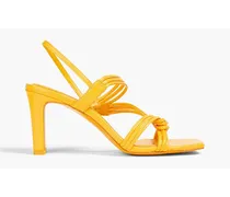Faye twisted leather slingback sandals - Yellow