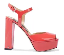 sr Milano 90 patent-leather platform sandals - Orange
