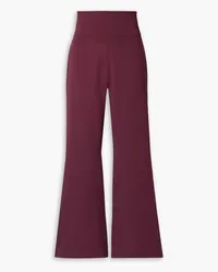 Stella McCartney Stretch-knit flared pants - Burgundy Burgundy