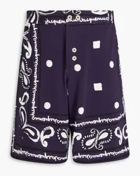 Jacquemus Printed cotton-jersey shorts - Blue Blue