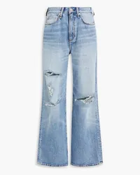 Rag & Bone Logan distressed high-rise wide-leg jeans - Blue Blue