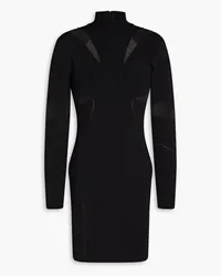 Hervé Léger Cutout knitted mini dress - Black Black