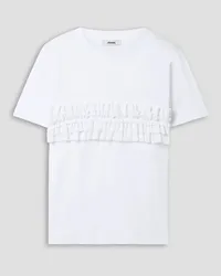 Jason Wu Ruffled cotton-jersey T-shirt - White White