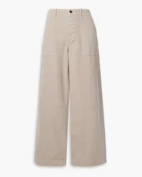 Nili Lotan Leon cotton and linen-blend twill wide-leg pants - Neutral Neutral