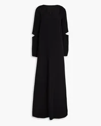 tibi Strapless silk-crepe maxi dress - Black Black