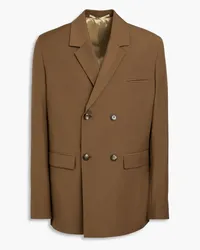 Nanushka Renan double-breasted grain de poudre suit jacket - Brown Brown