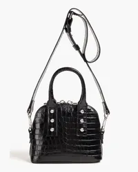 Giuseppe Zanotti Studded croc-effect leather tote - Black Black