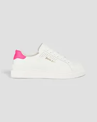 Palm Angels Palm One perforated printed leather sneakers - White White